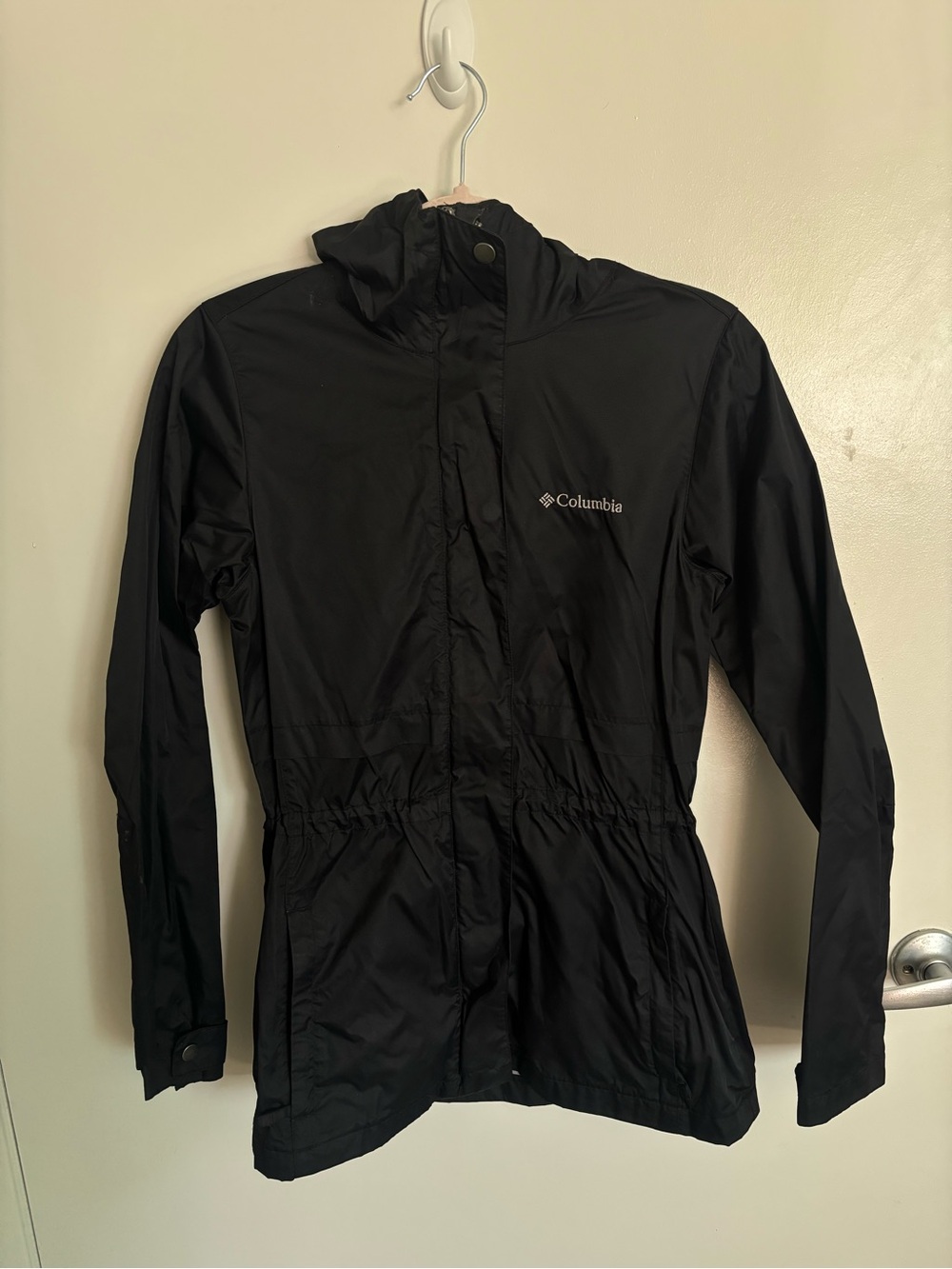 Columbia Black Women's Hooded Rain Jacket